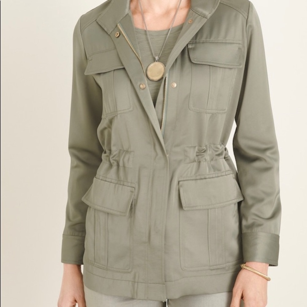 Chico’s Satin Utility Jacket